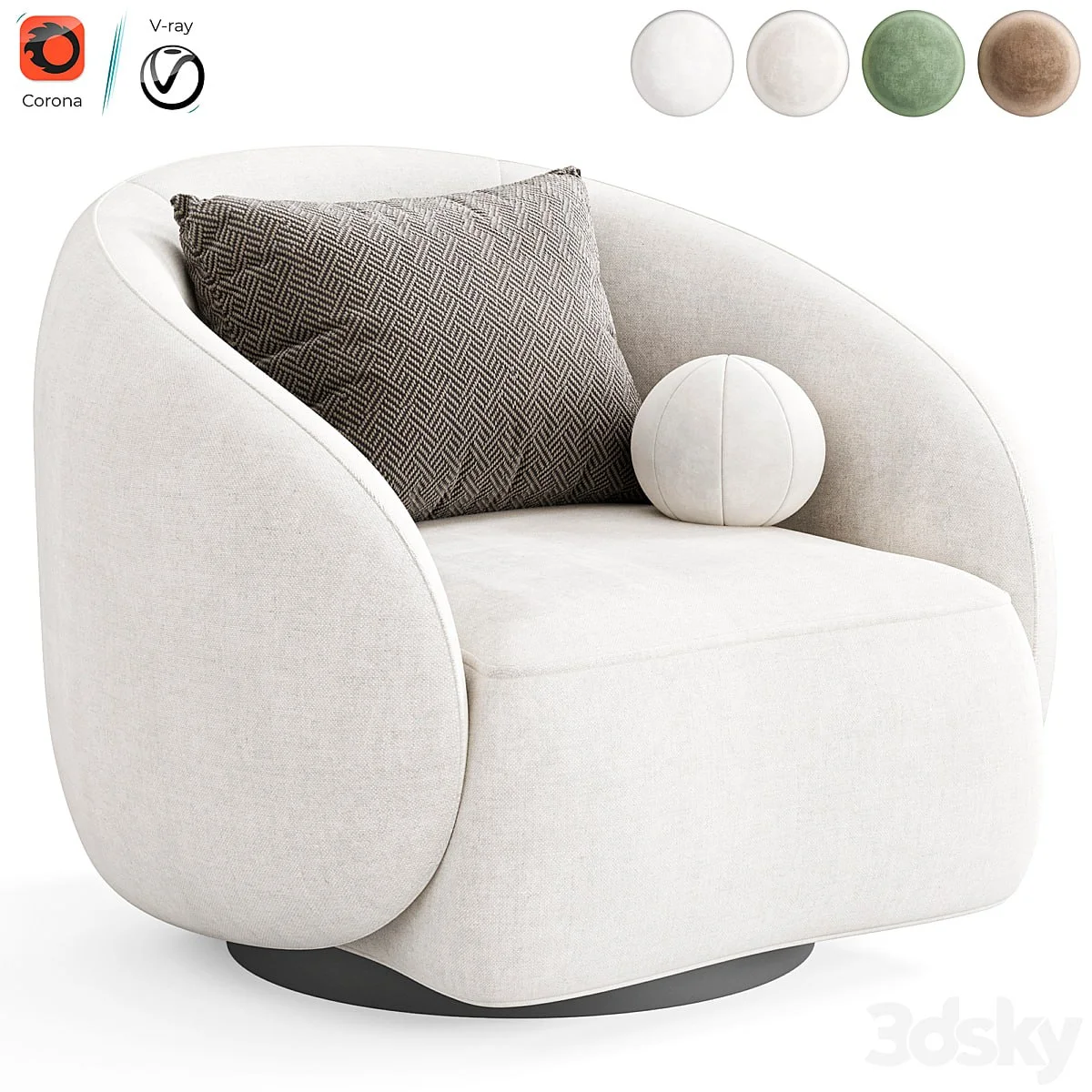 Swivel Chair Amore by Eichholtz